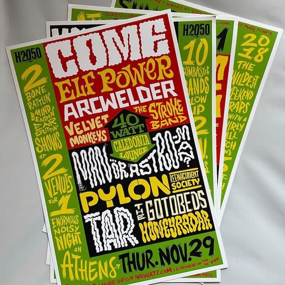 Set of 4 Concert Posters – H2050 Weekend – Man or Astro-man? Tar, 86, Come, etc. - Picture 1 of 5